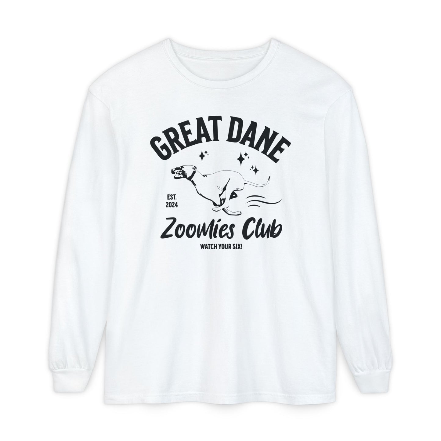 Zoomies Club Comfort Colors Long Sleeve T-Shirt