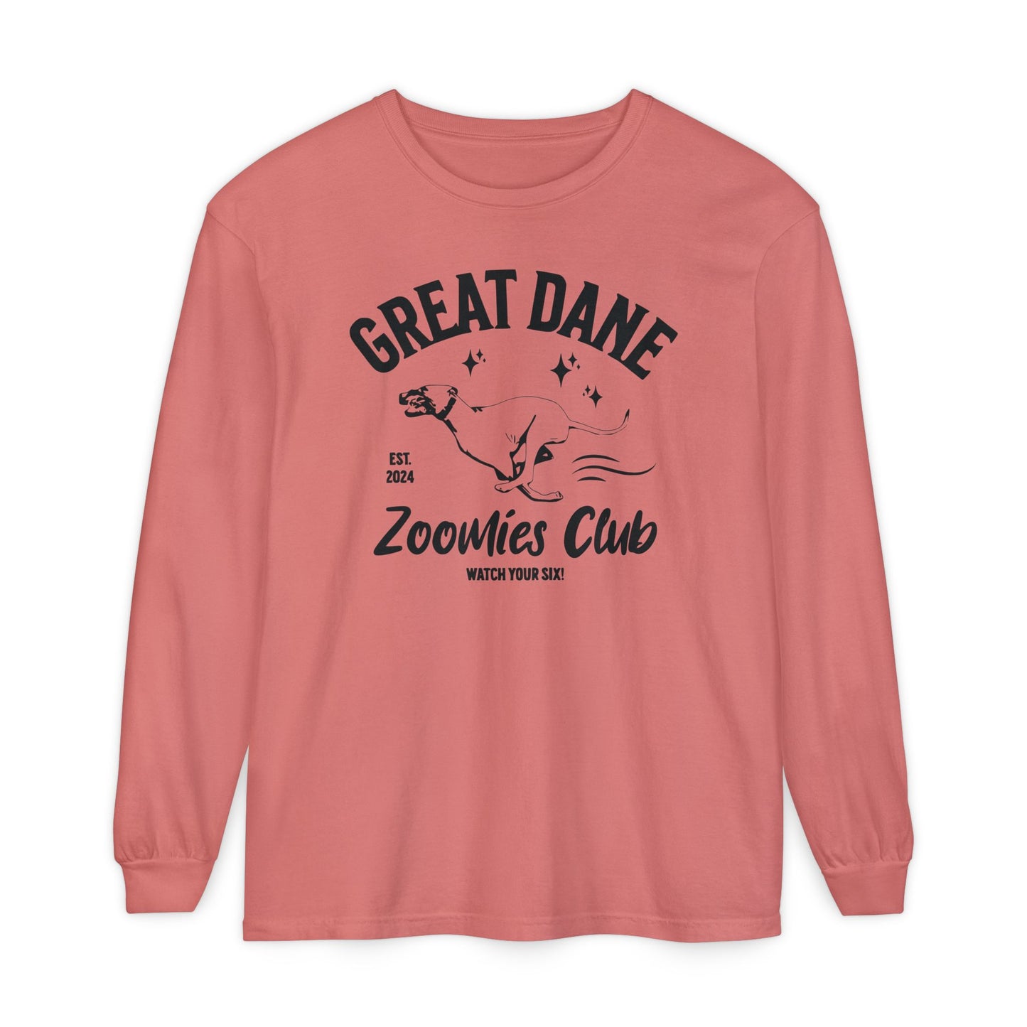 Zoomies Club Comfort Colors Long Sleeve T-Shirt