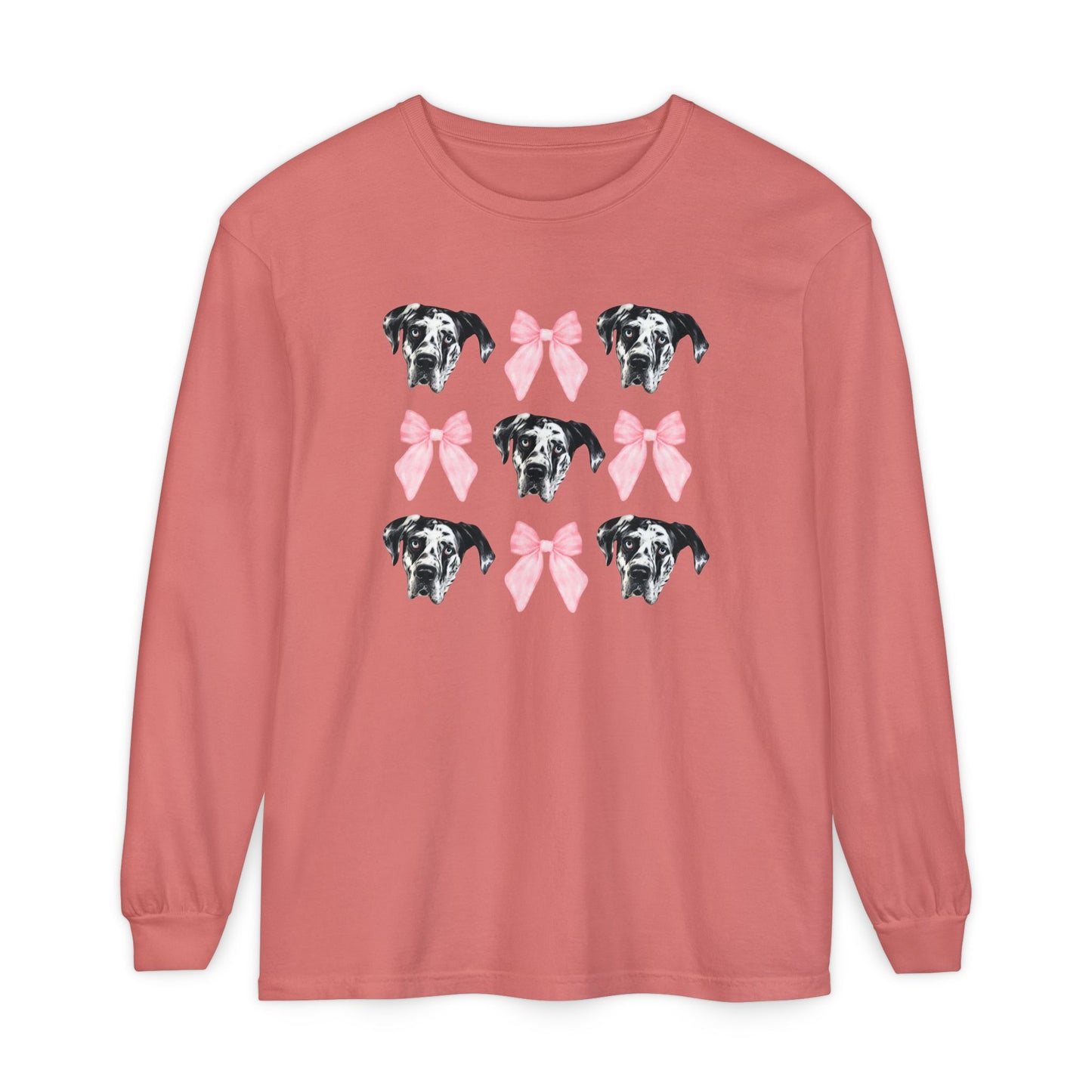 Rocco Bows Comfort Colors Long Sleeve T-Shirt