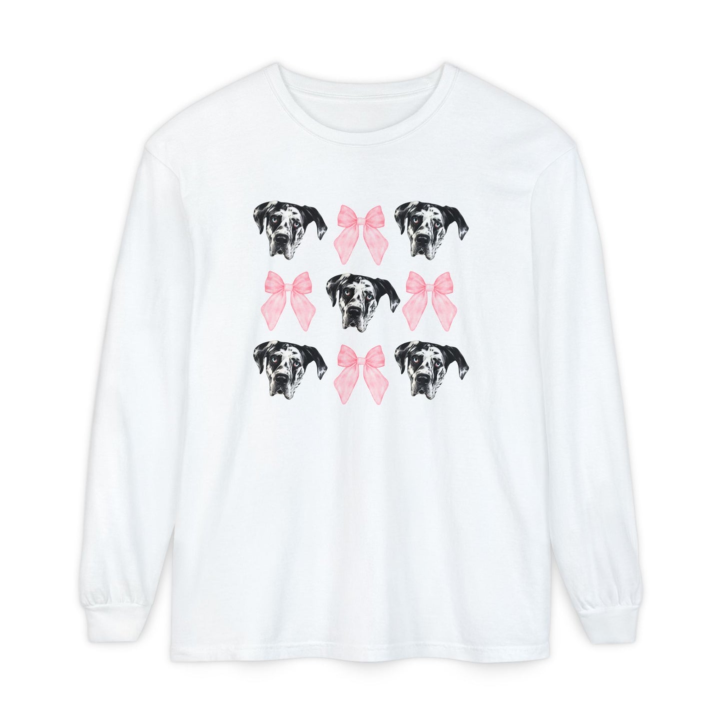 Rocco Bows Comfort Colors Long Sleeve T-Shirt