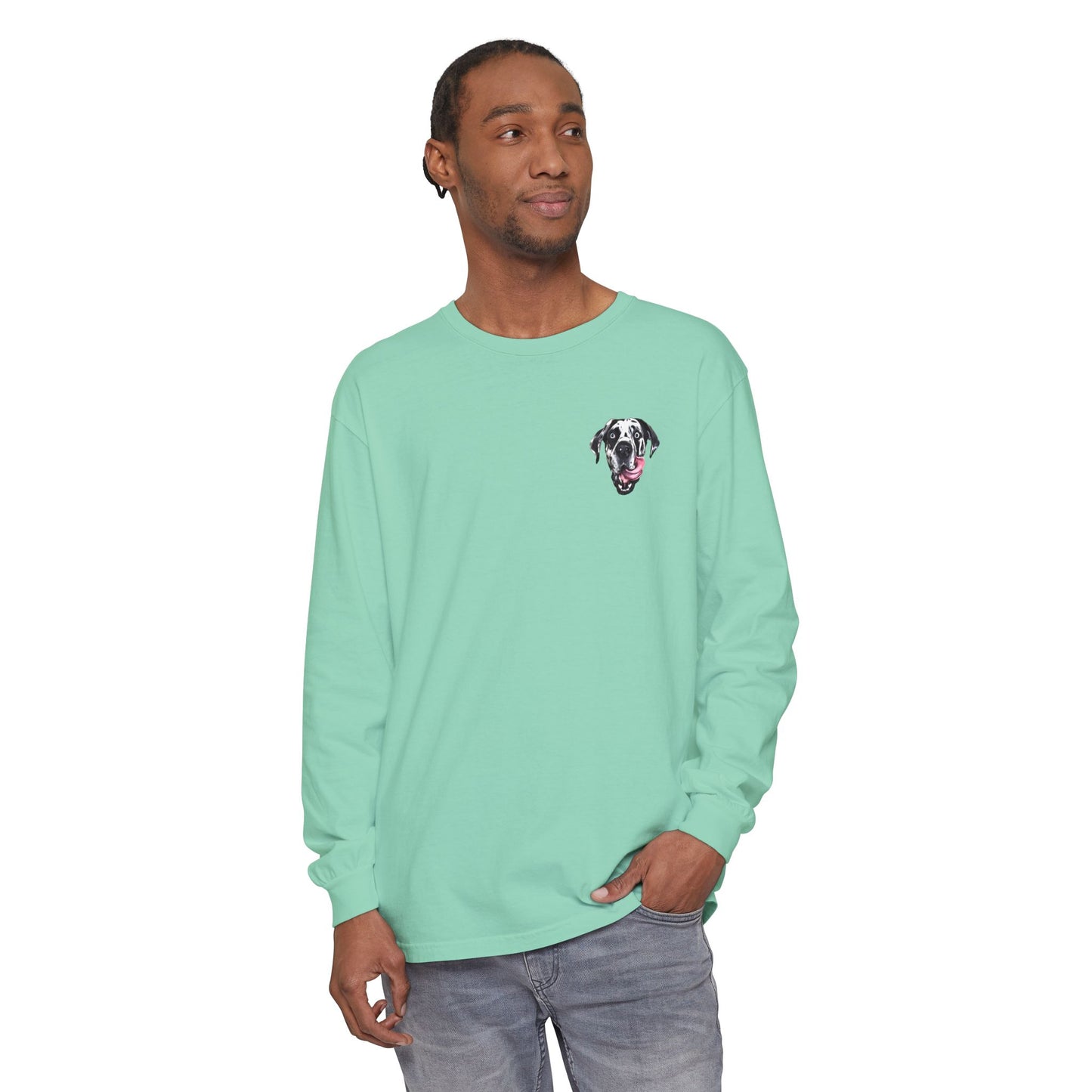 Rocco Head Comfort Colors Long Sleeve T-Shirt
