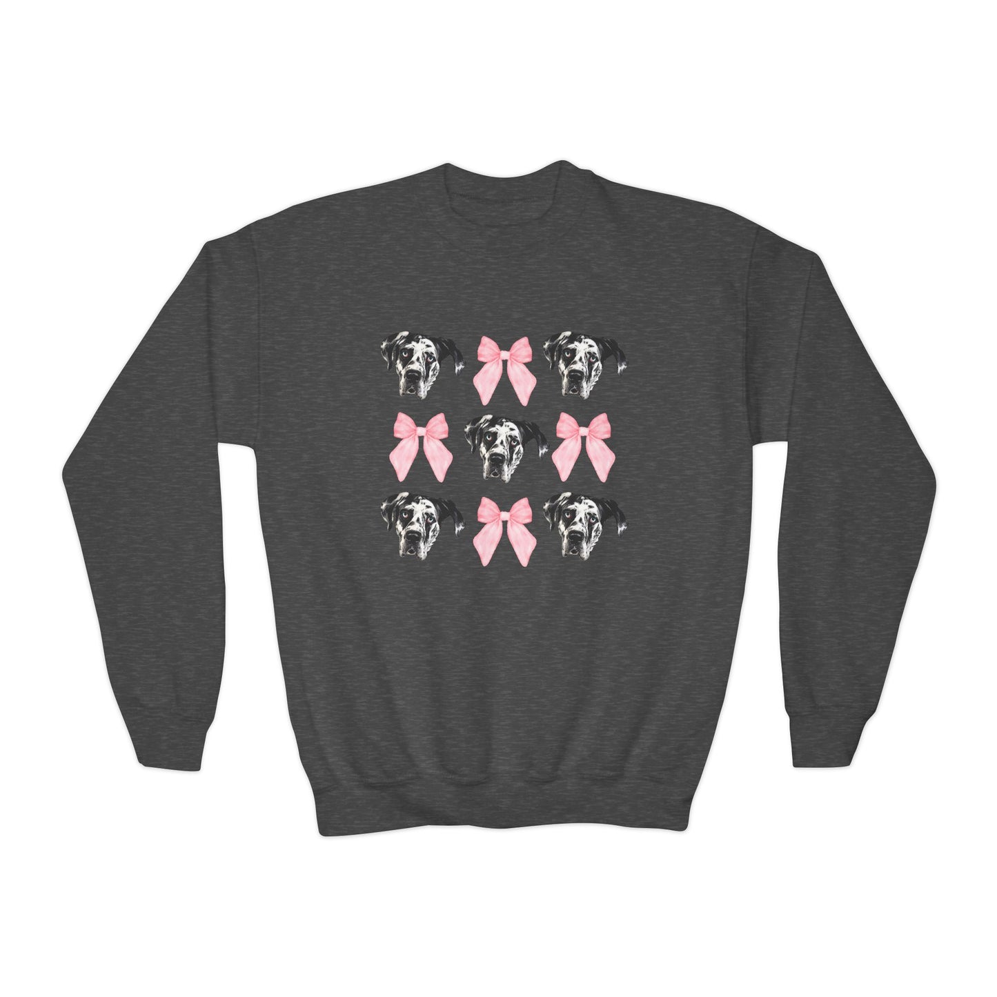 Rocco Bows Youth Crewneck Sweatshirt