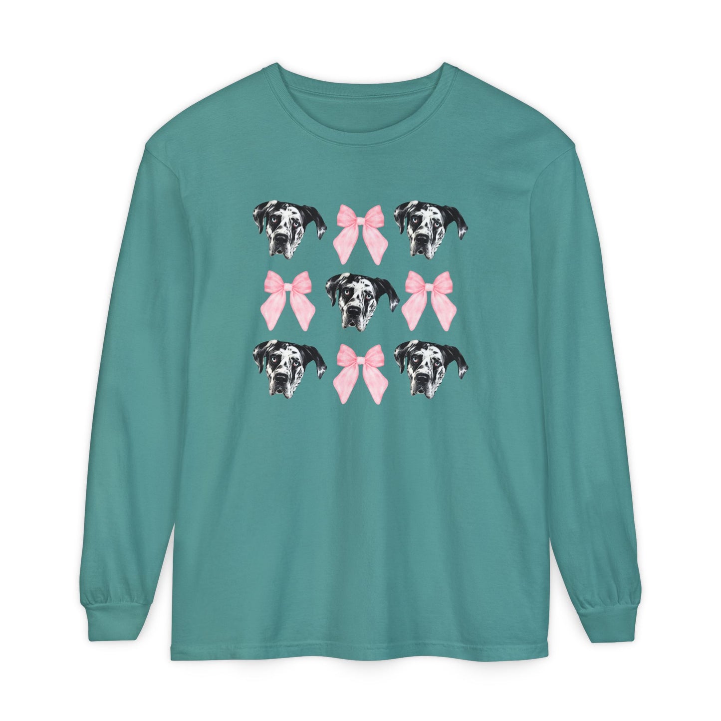 Rocco Bows Comfort Colors Long Sleeve T-Shirt