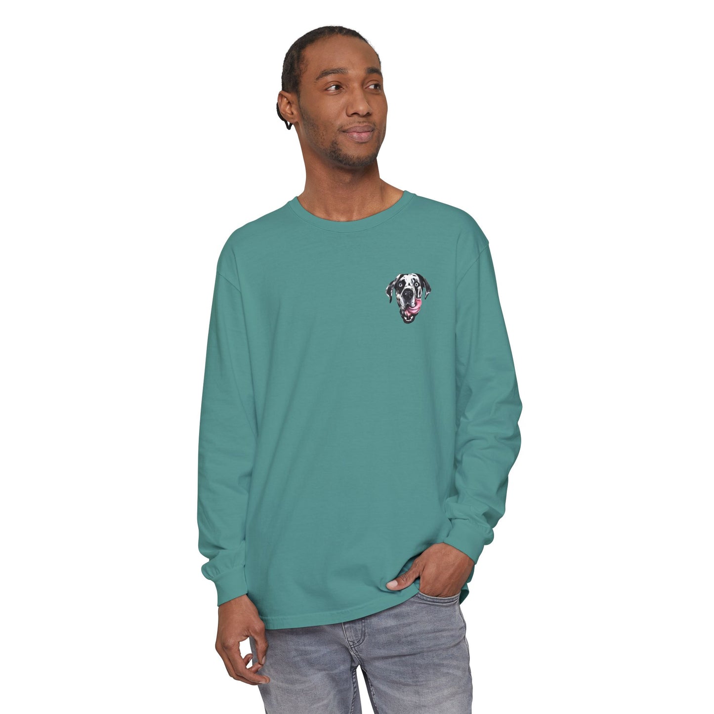Rocco Head Comfort Colors Long Sleeve T-Shirt