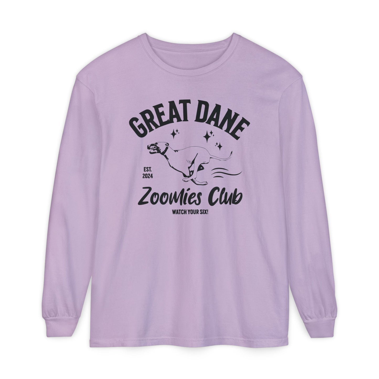 Zoomies Club Comfort Colors Long Sleeve T-Shirt