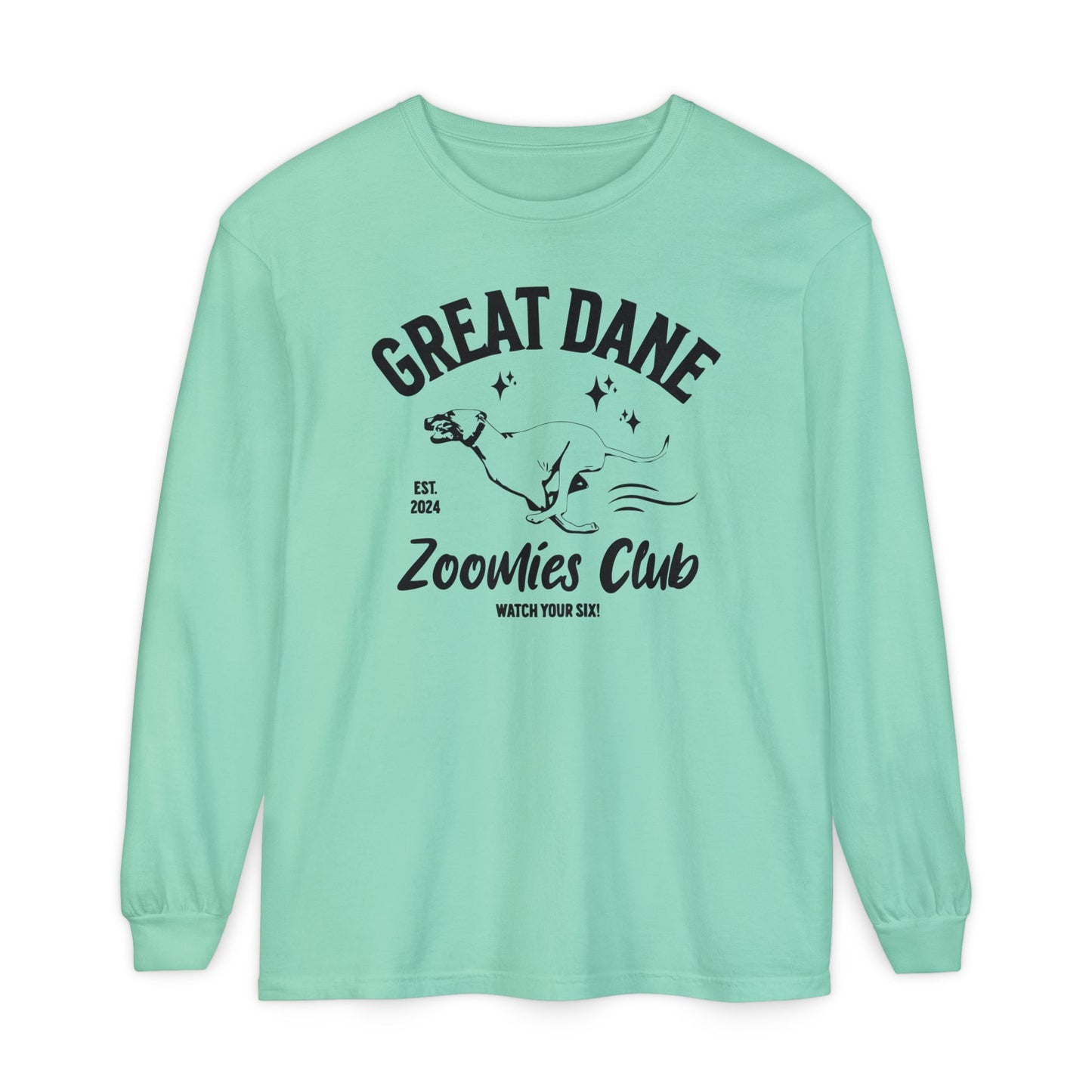 Zoomies Club Comfort Colors Long Sleeve T-Shirt