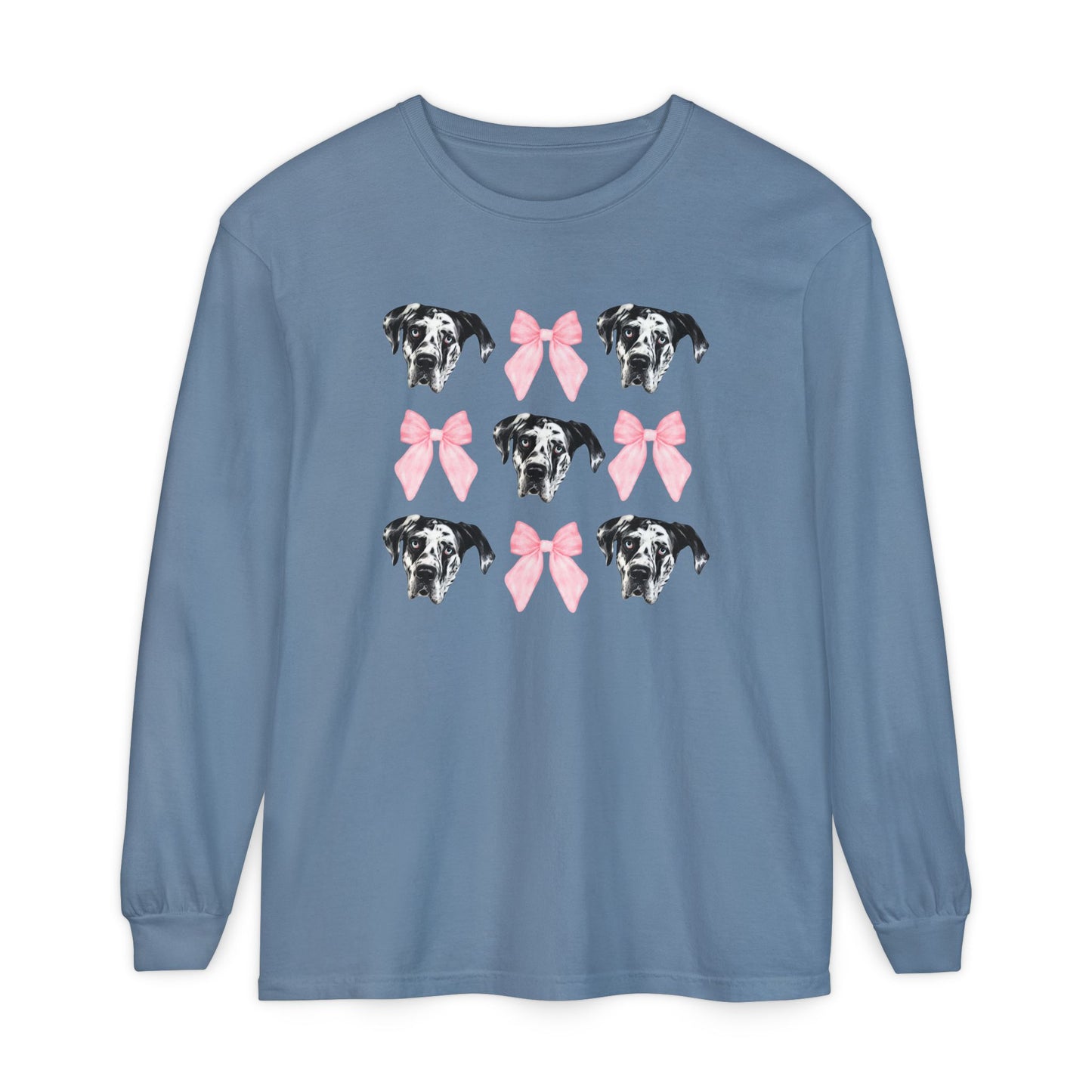 Rocco Bows Comfort Colors Long Sleeve T-Shirt