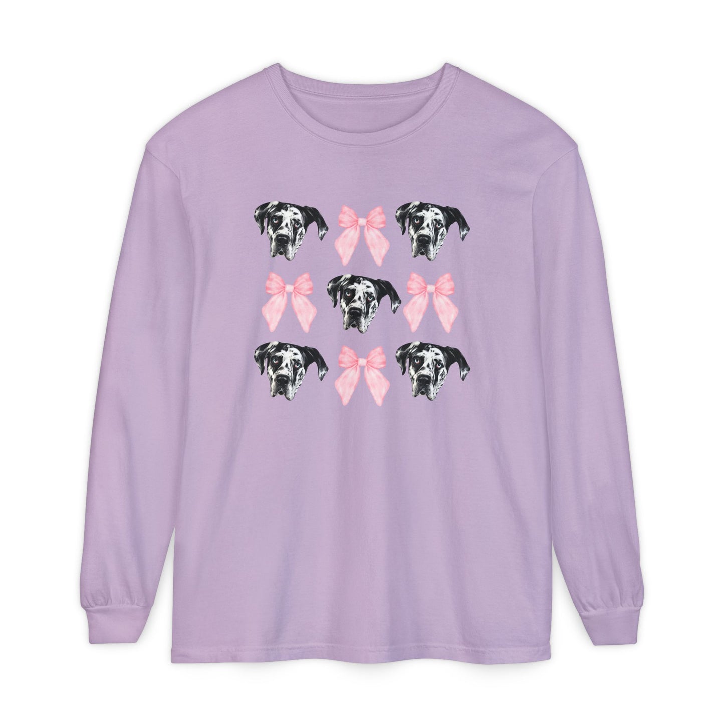 Rocco Bows Comfort Colors Long Sleeve T-Shirt