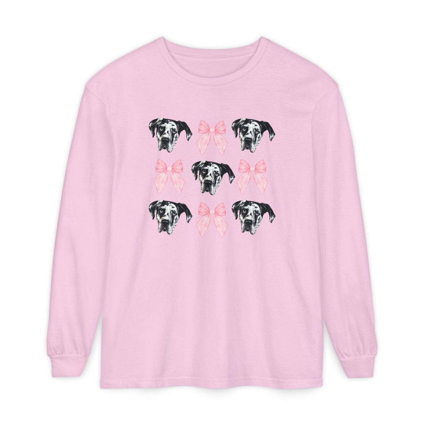 Rocco Bows Comfort Colors Long Sleeve T-Shirt