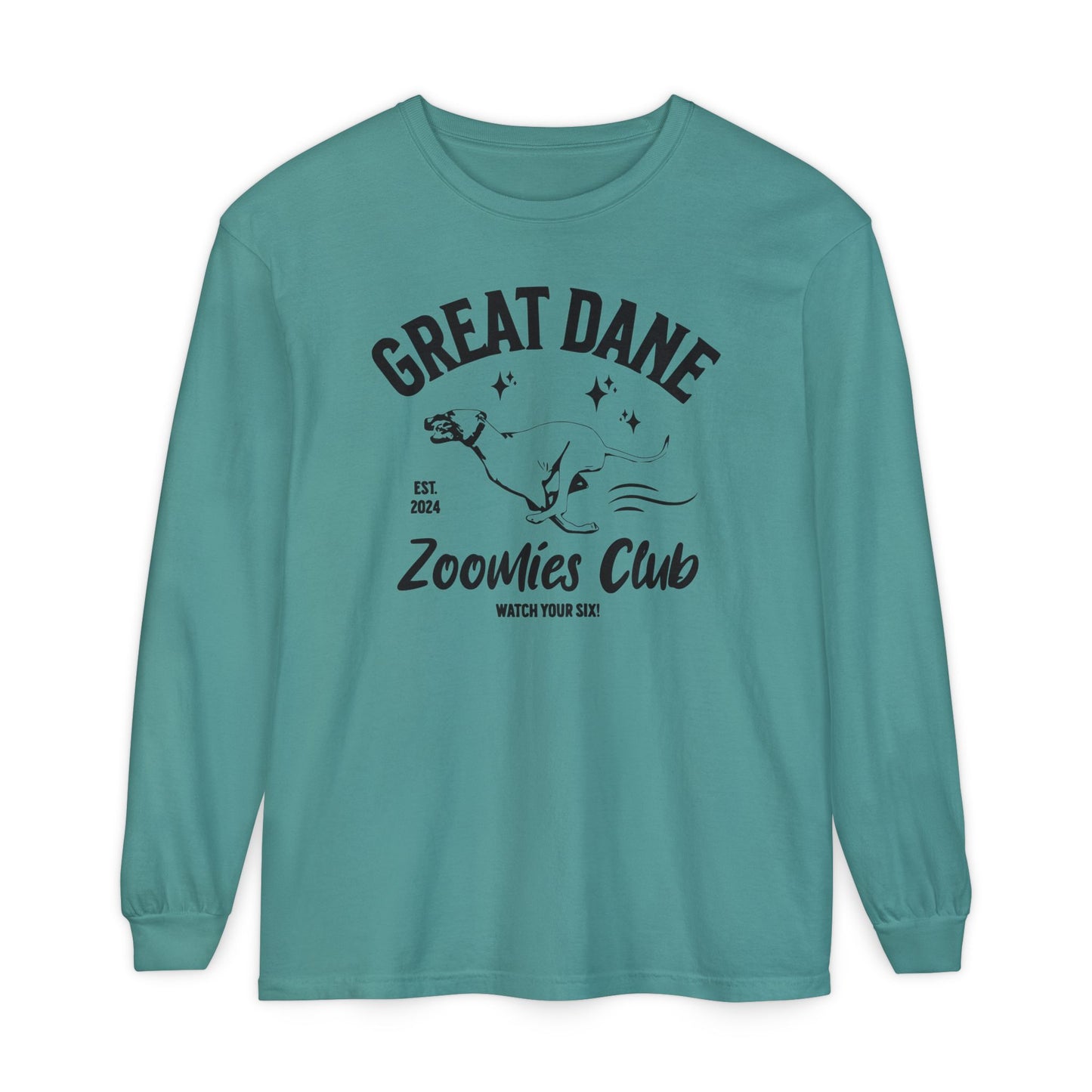 Zoomies Club Comfort Colors Long Sleeve T-Shirt