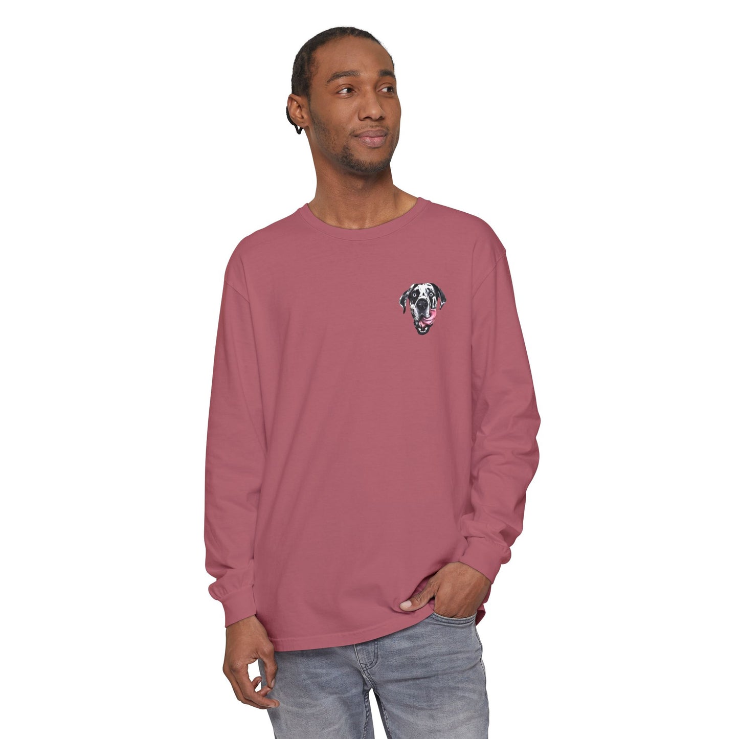 Rocco Head Comfort Colors Long Sleeve T-Shirt