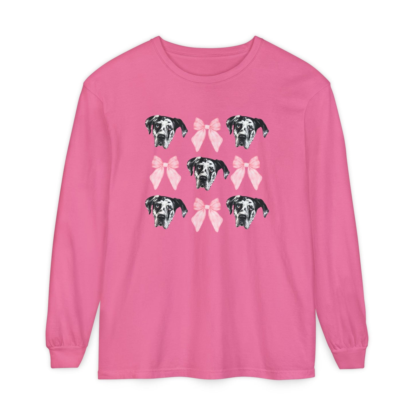 Rocco Bows Comfort Colors Long Sleeve T-Shirt