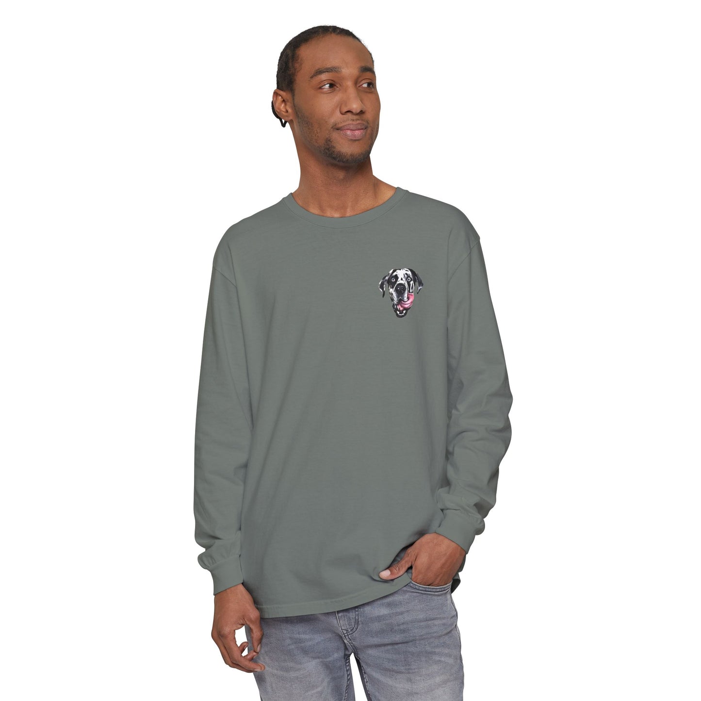 Rocco Head Comfort Colors Long Sleeve T-Shirt