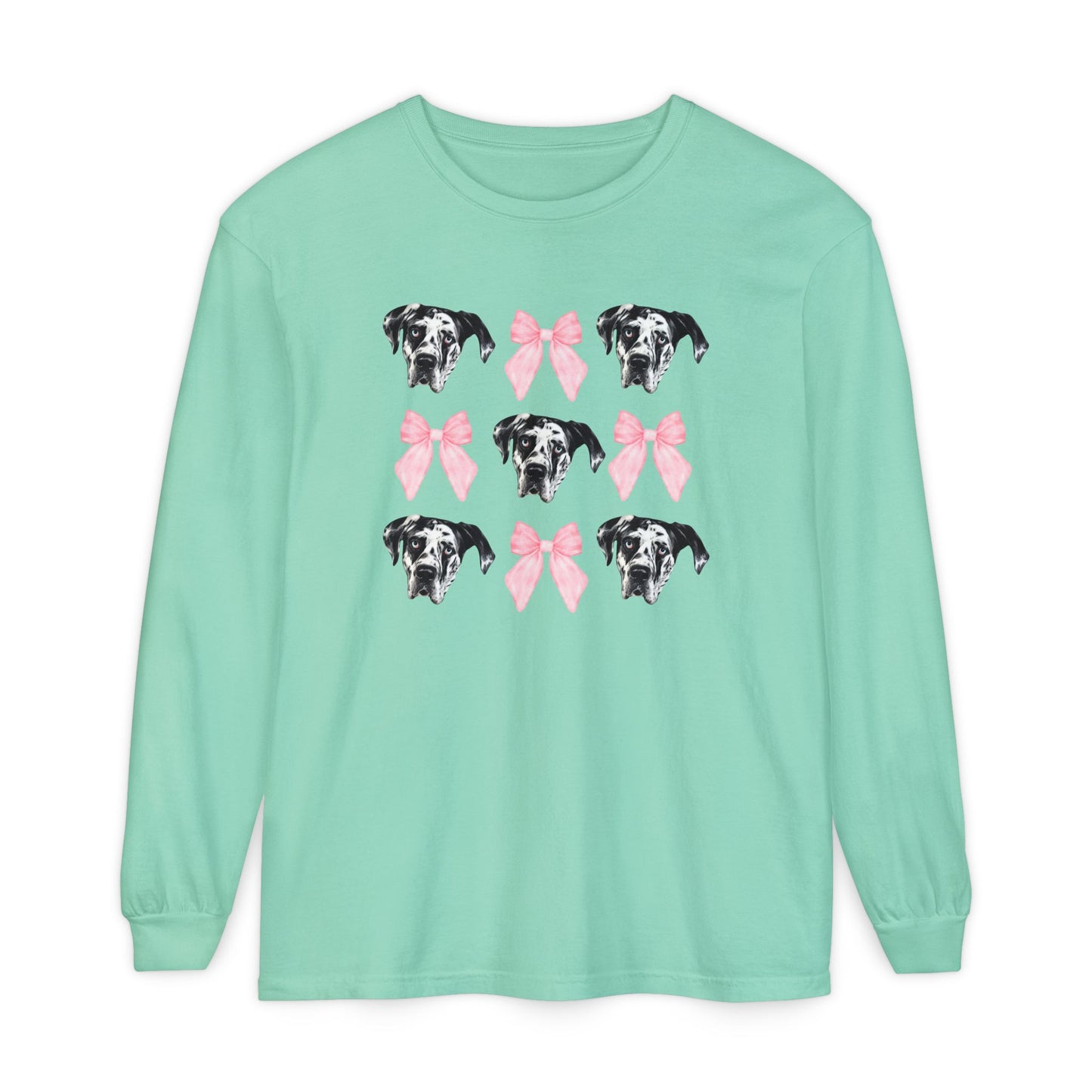 Rocco Bows Comfort Colors Long Sleeve T-Shirt