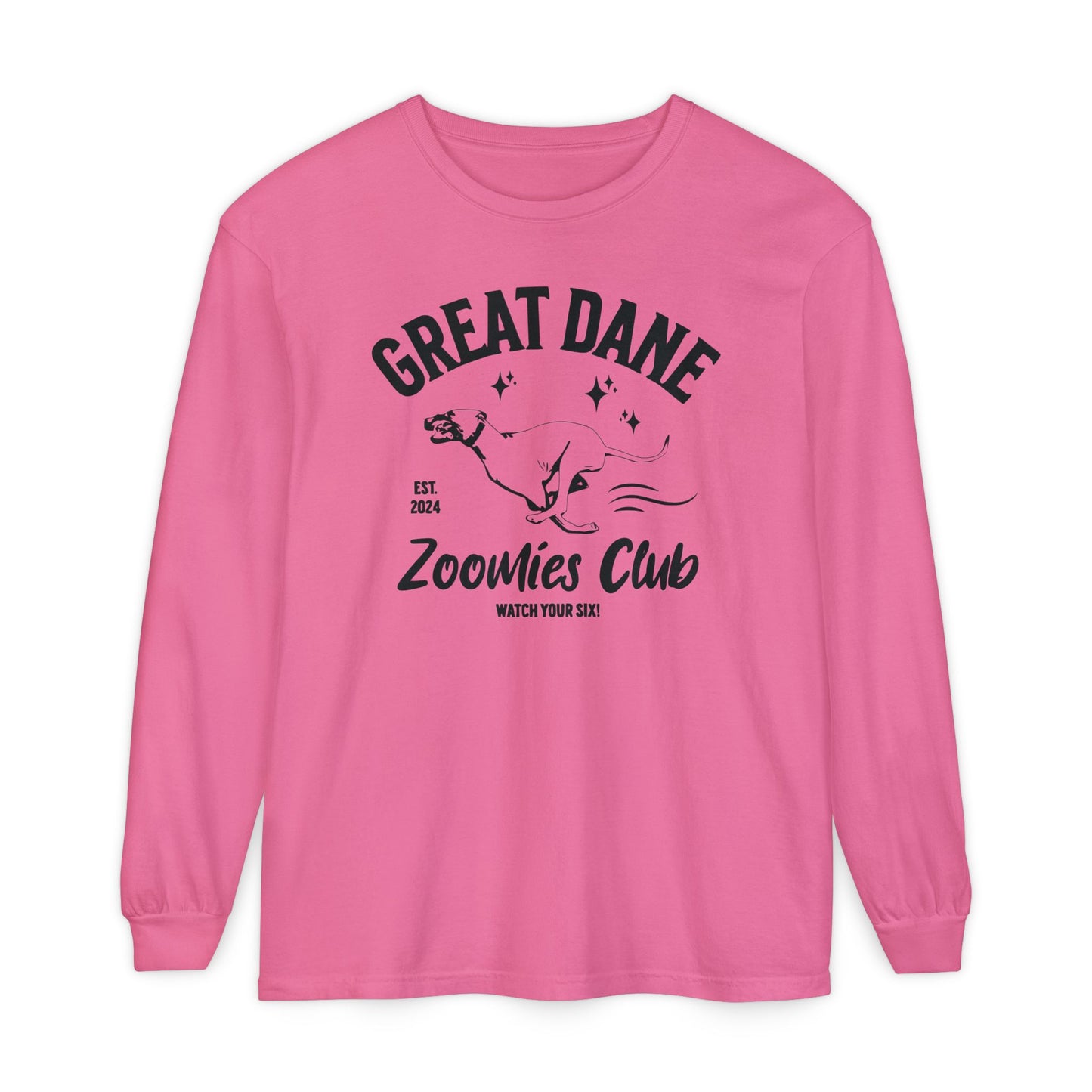 Zoomies Club Comfort Colors Long Sleeve T-Shirt