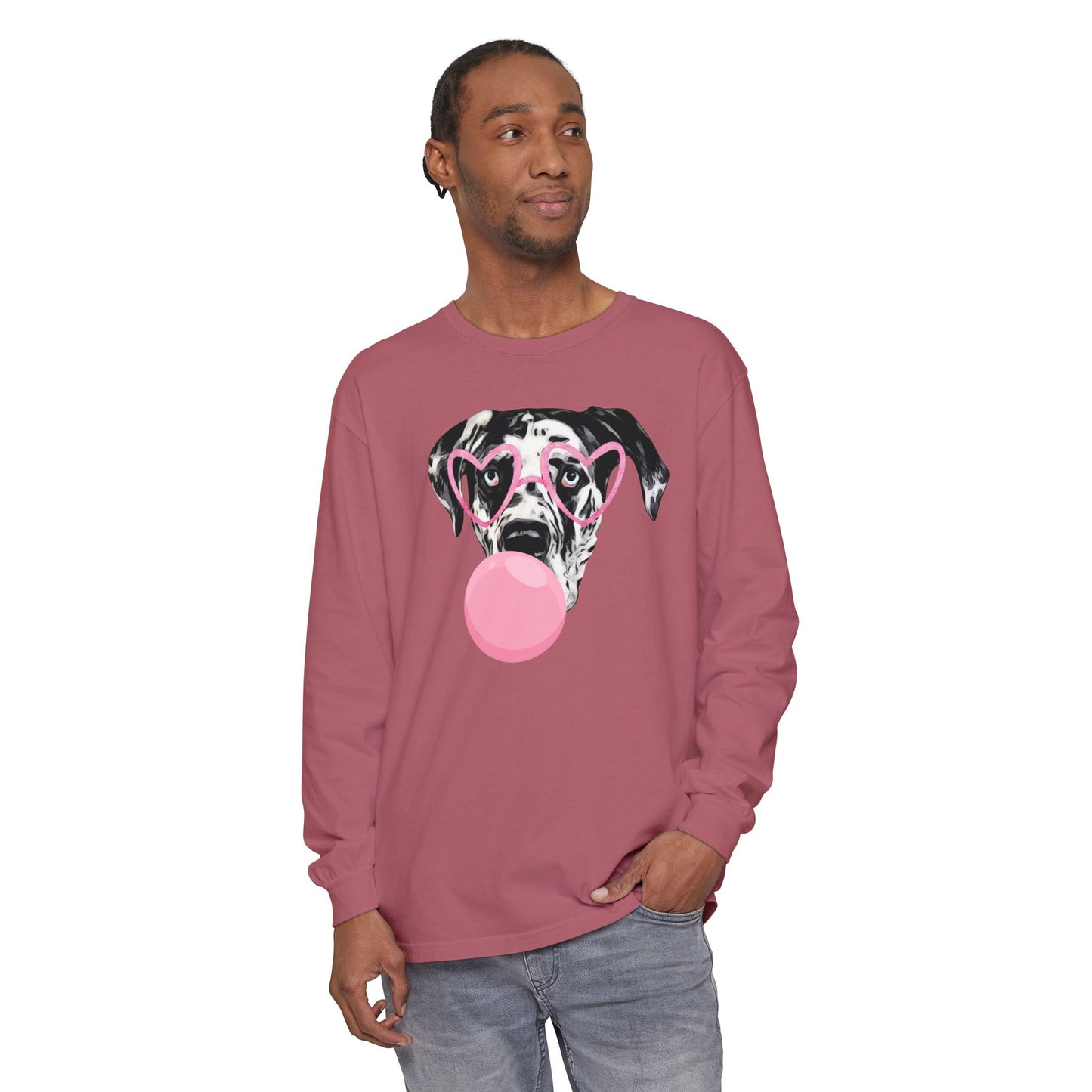 Bubblegum Rocco Comfort Colors Long Sleeve T-Shirt