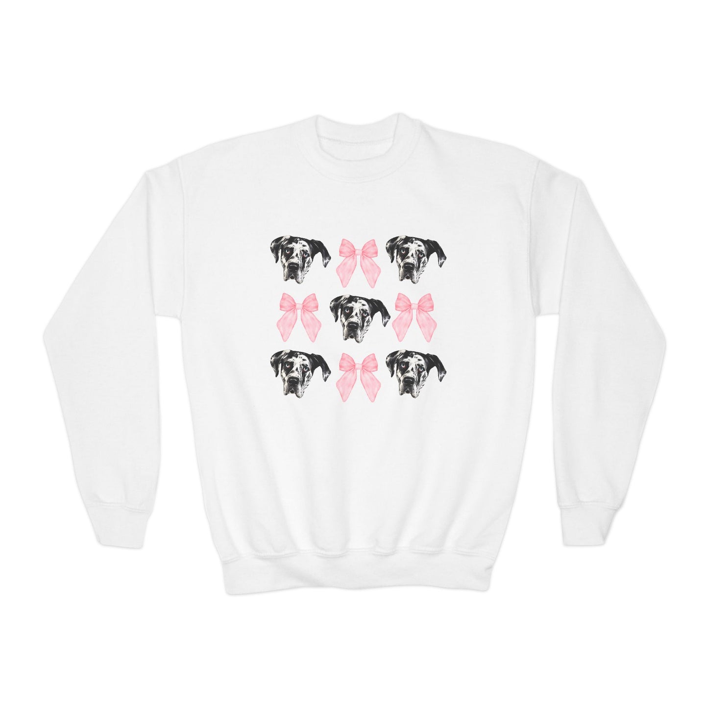 Rocco Bows Youth Crewneck Sweatshirt