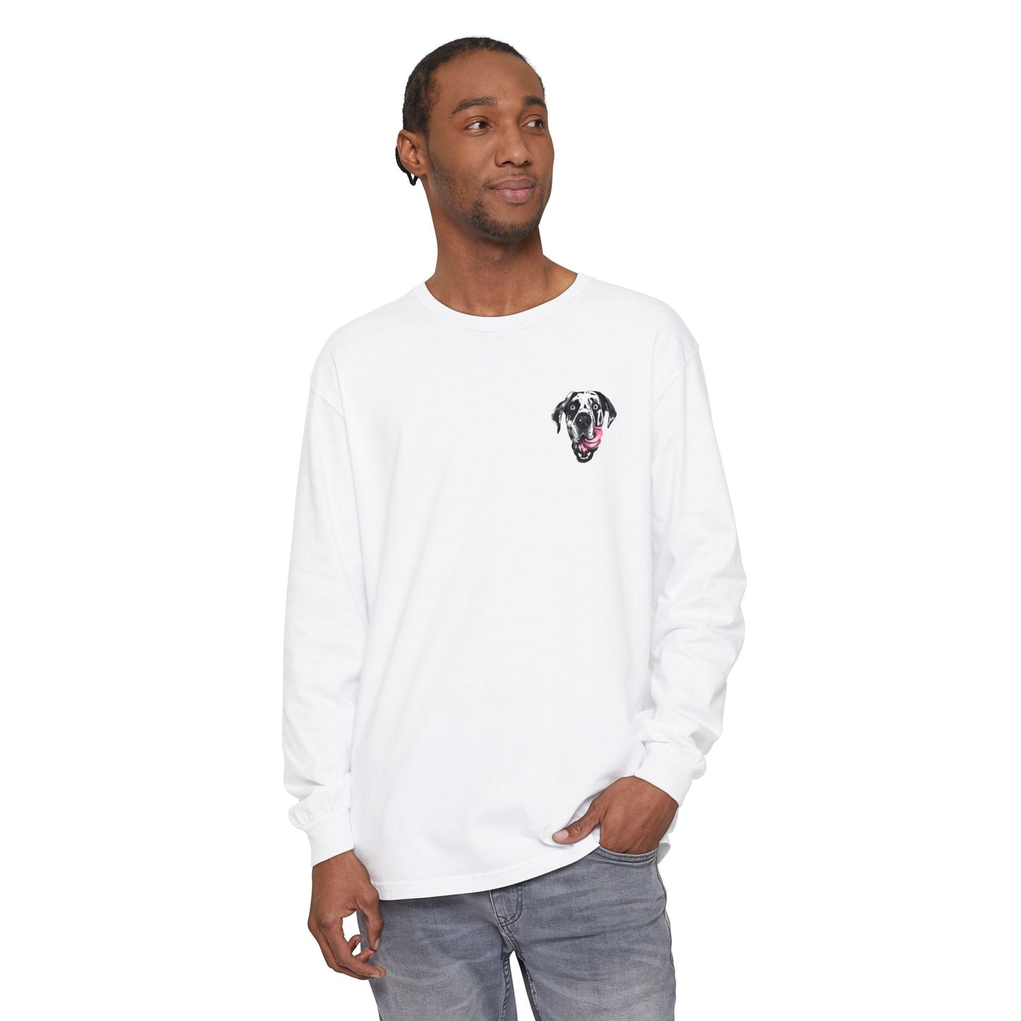 Rocco Head Comfort Colors Long Sleeve T-Shirt