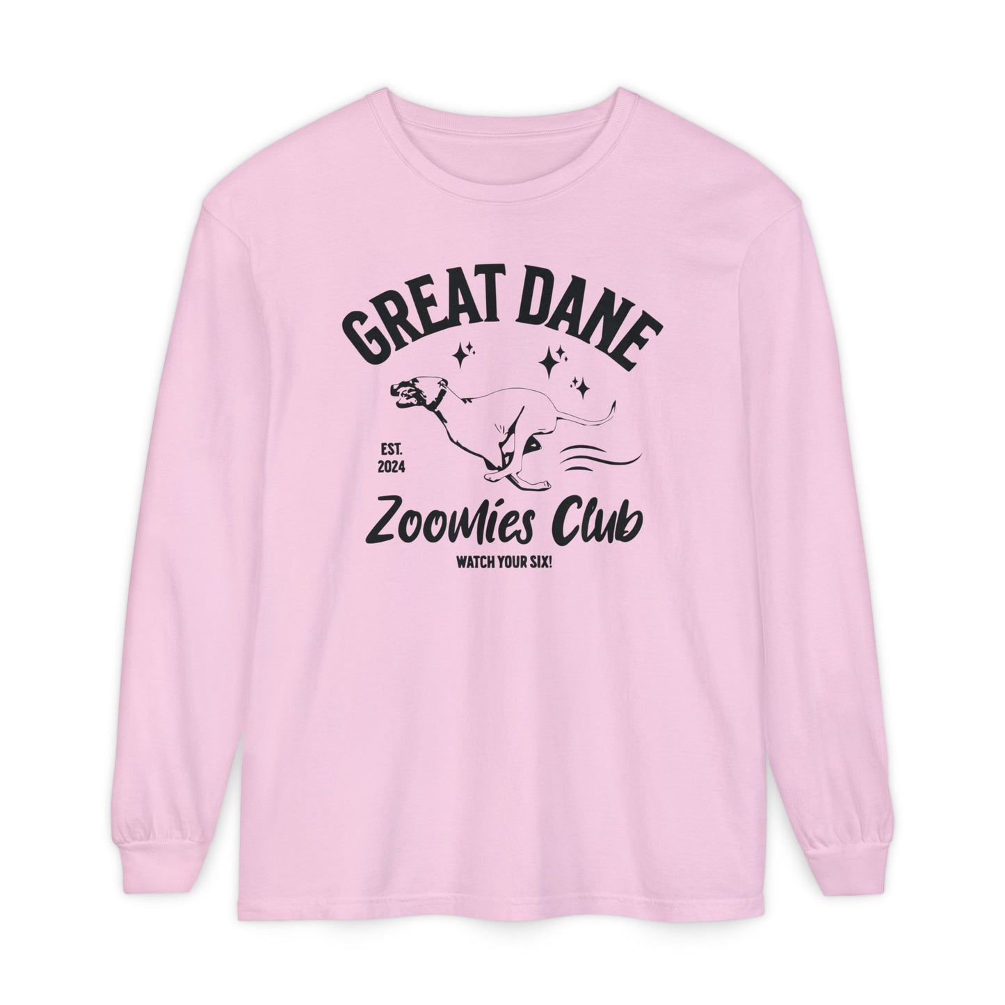 Zoomies Club Comfort Colors Long Sleeve T-Shirt