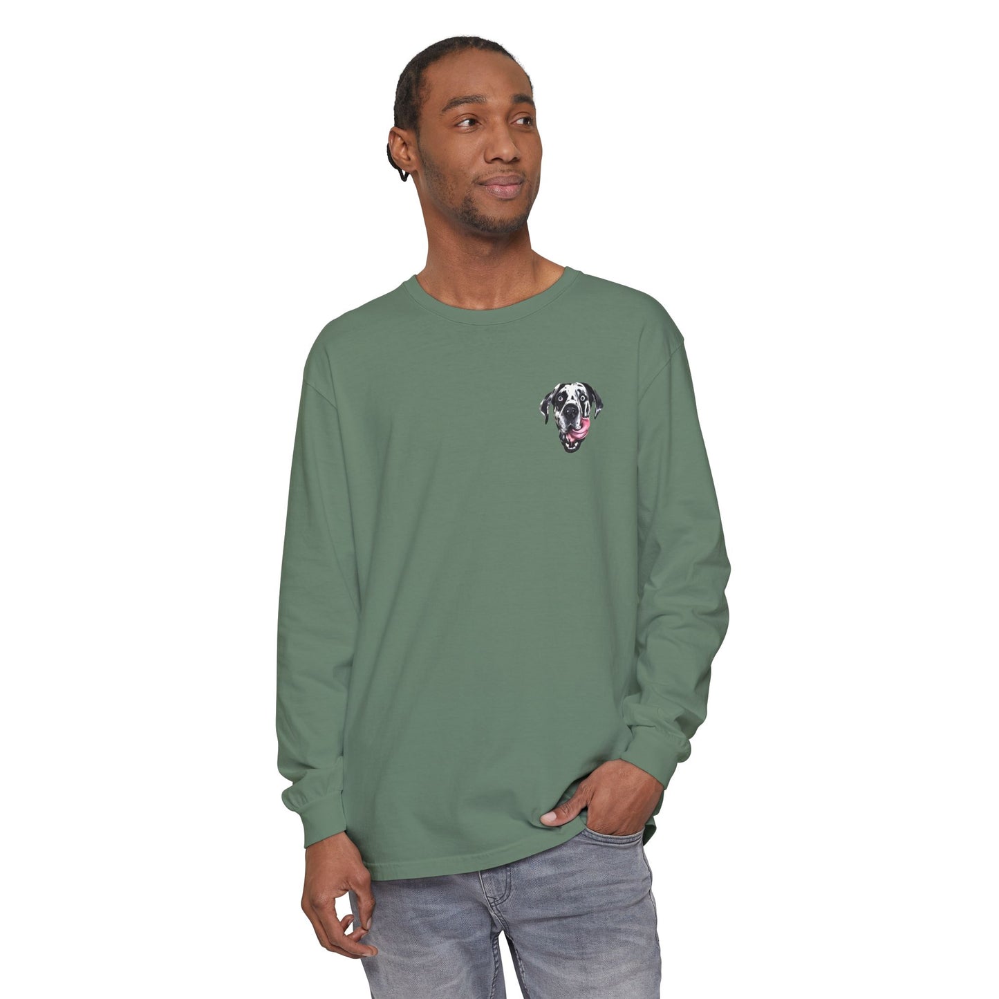 Rocco Head Comfort Colors Long Sleeve T-Shirt