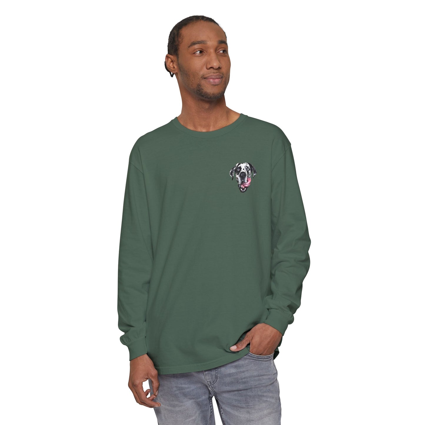 Rocco Head Comfort Colors Long Sleeve T-Shirt
