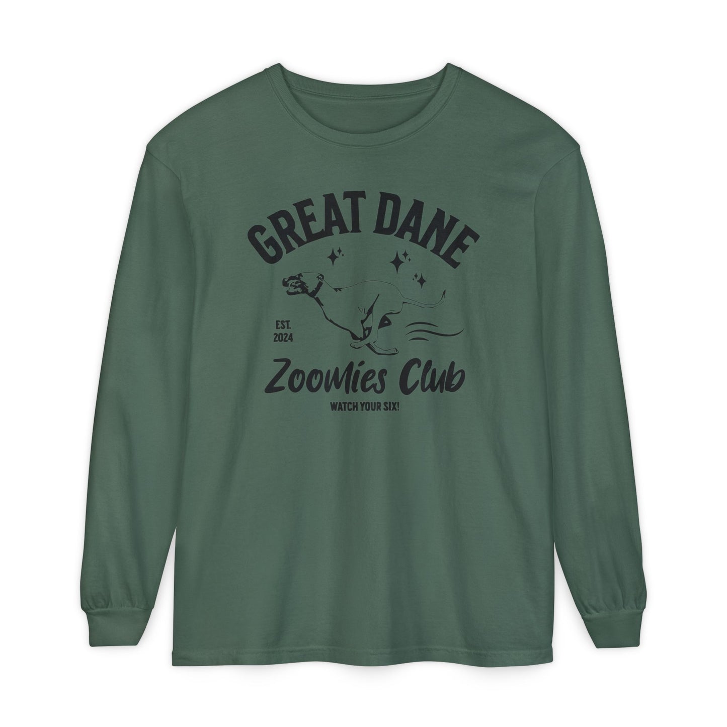 Zoomies Club Comfort Colors Long Sleeve T-Shirt