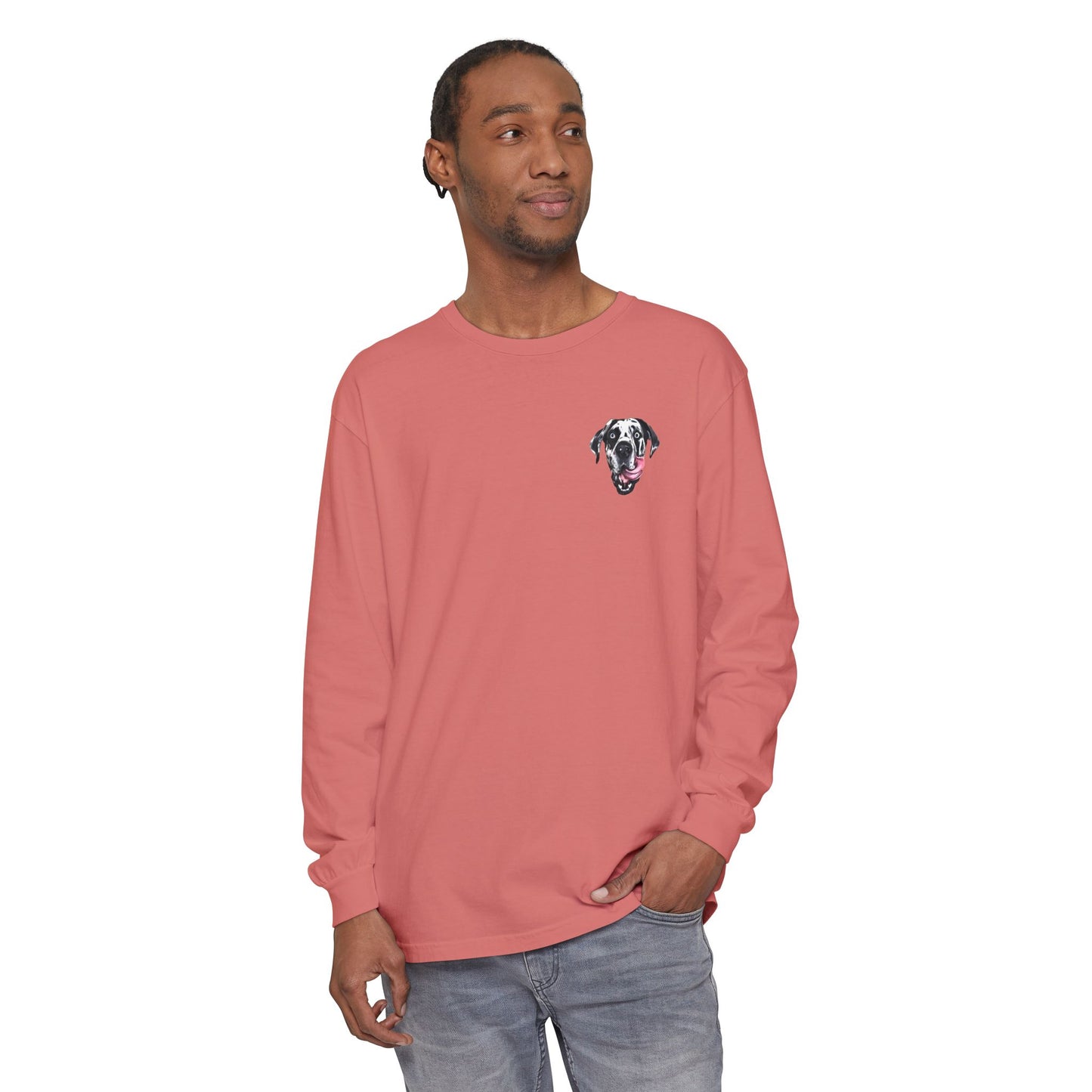Rocco Head Comfort Colors Long Sleeve T-Shirt