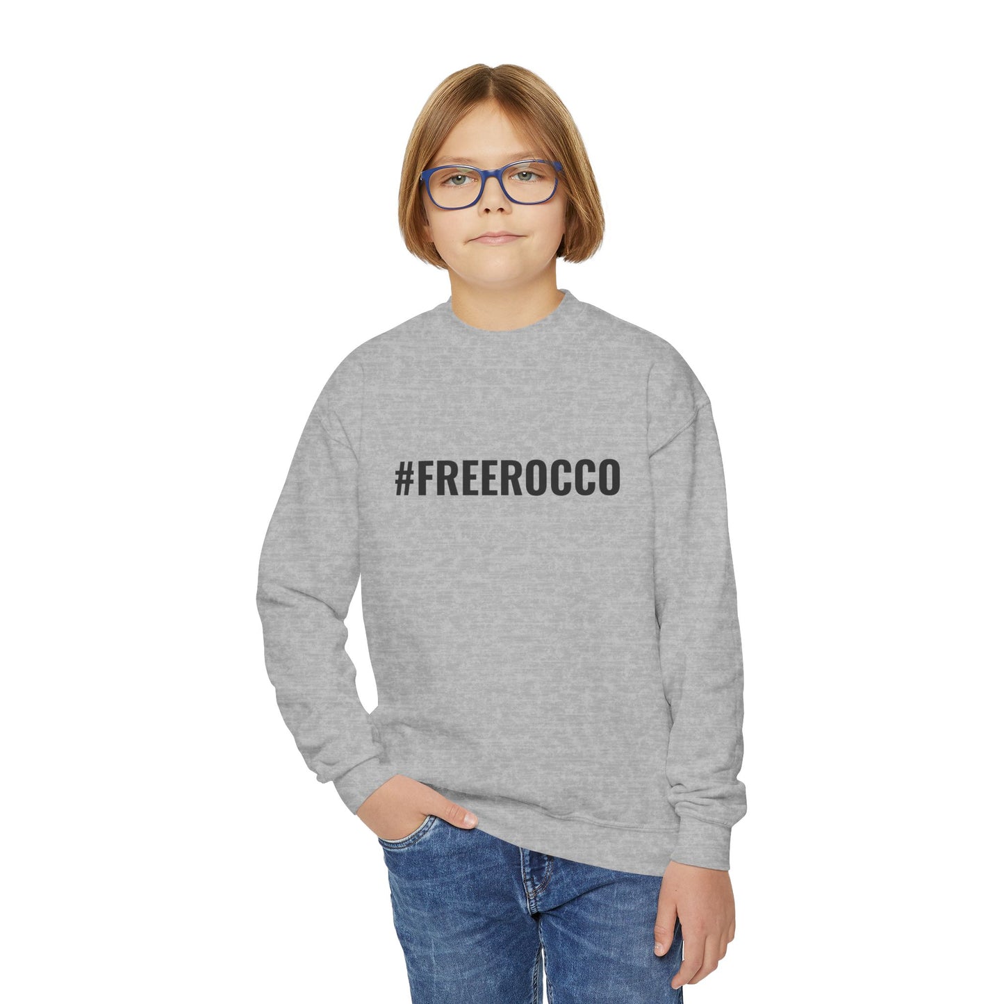 #FreeRocco Youth Crewneck Sweatshirt