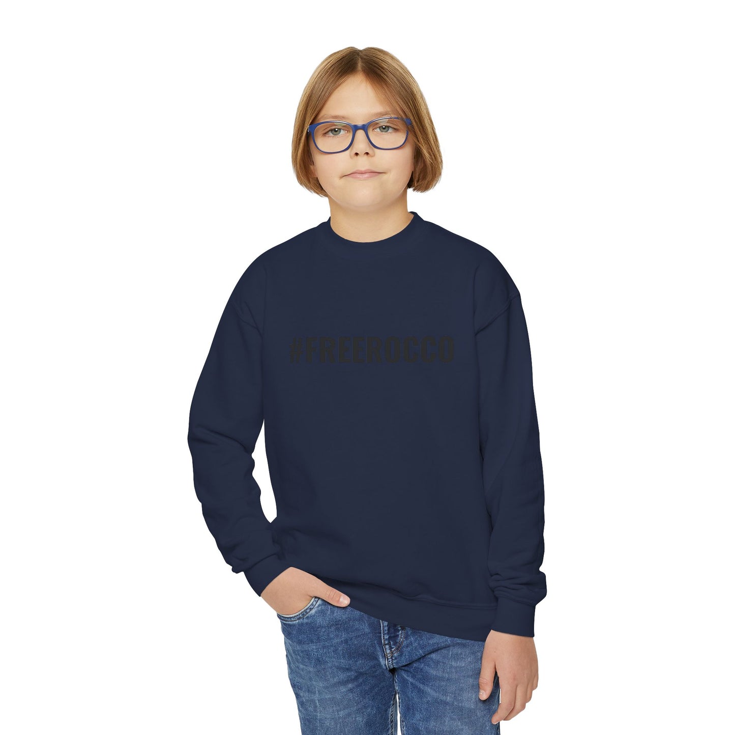 #FreeRocco Youth Crewneck Sweatshirt