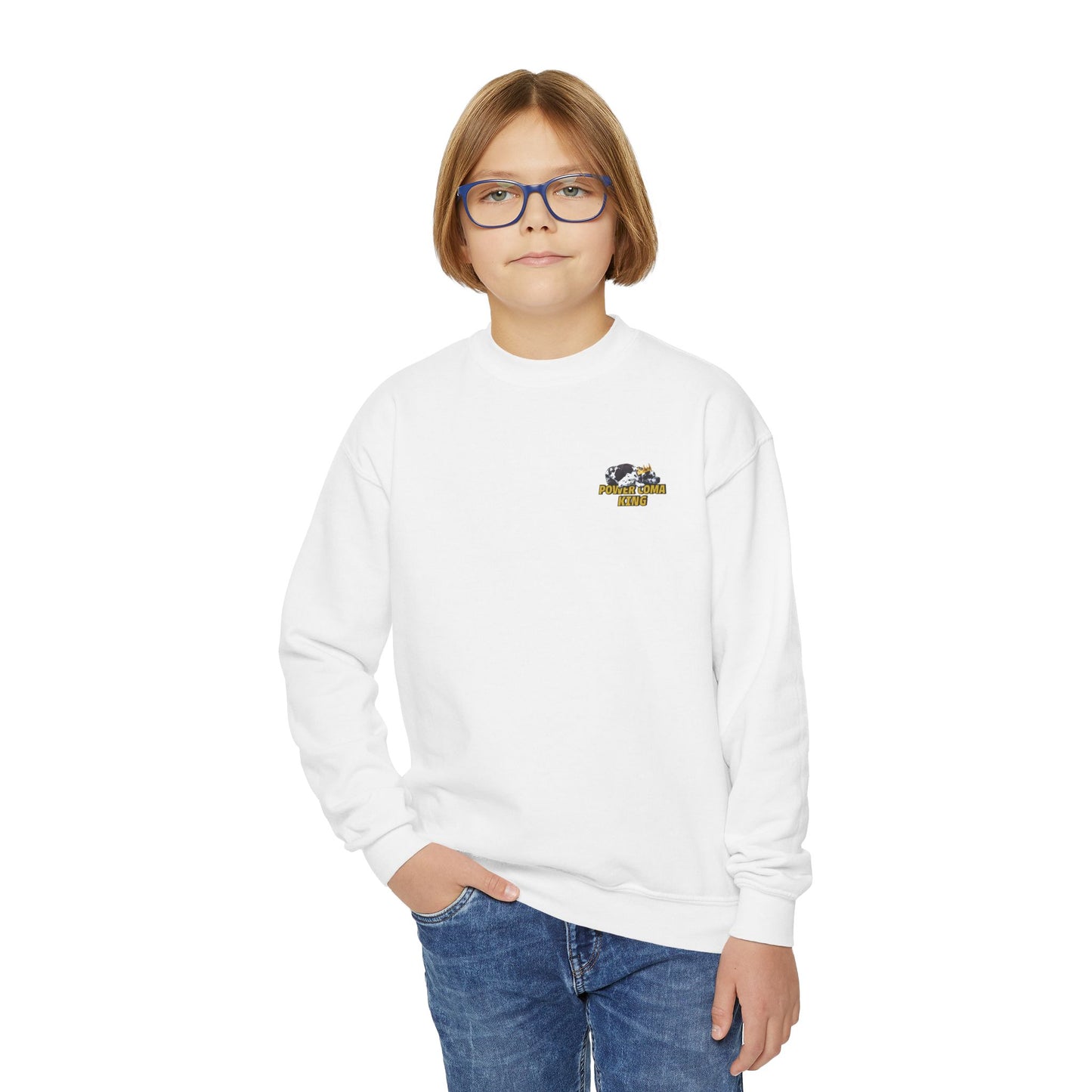 Power Coma King Youth Crewneck Sweatshirt