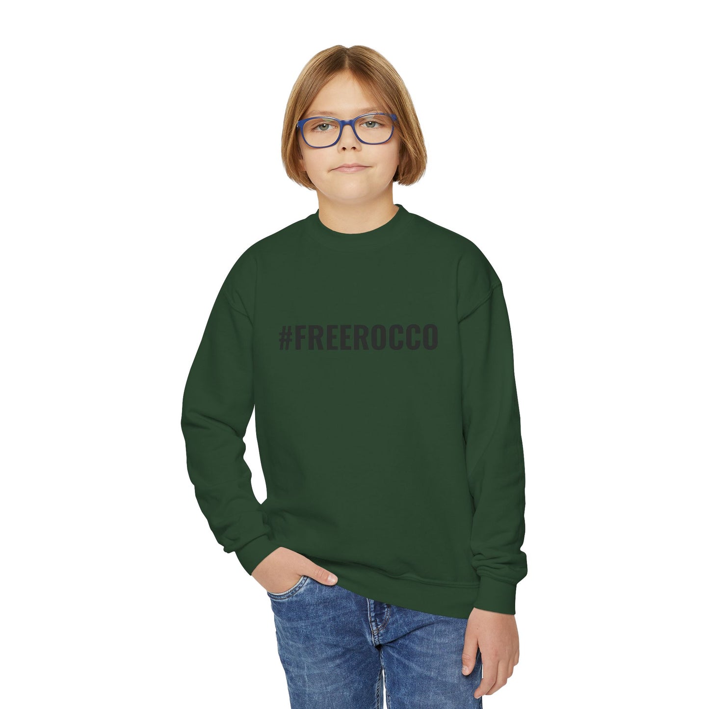 #FreeRocco Youth Crewneck Sweatshirt